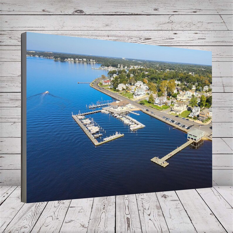 Island Heights Gazebo & Yacht Club I by Richard Pasquarella Canvas Picture