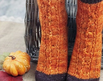 Te amo más que los calcetines con especias de calabaza - Patrón de tejido PDF