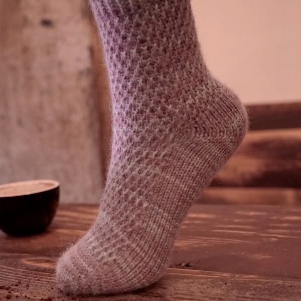 Instant Coffee Socks - PDF Knitting Pattern