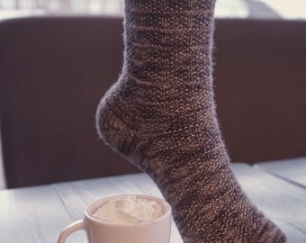 Espresso Con Panna Socks - PDF Knitting Pattern