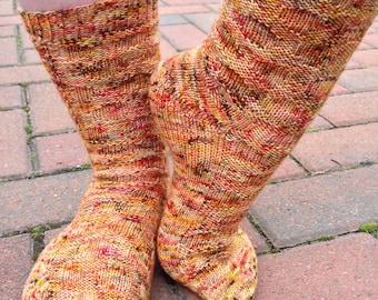 Calcetines Soufflé Girl (inspirados en la serie El Doctor) - Patrón de punto en PDF