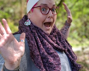 My Favorite Murder Mystery Wrap - PDF Knitting Pattern