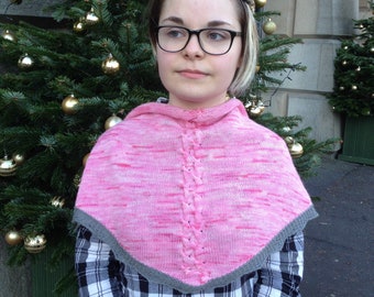 Shop Sample - The Best Things Handknit Shawlette (White Christmas Inspired)