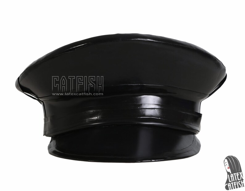 Black Rubber Latex Cap Single Color Cap Etsy
