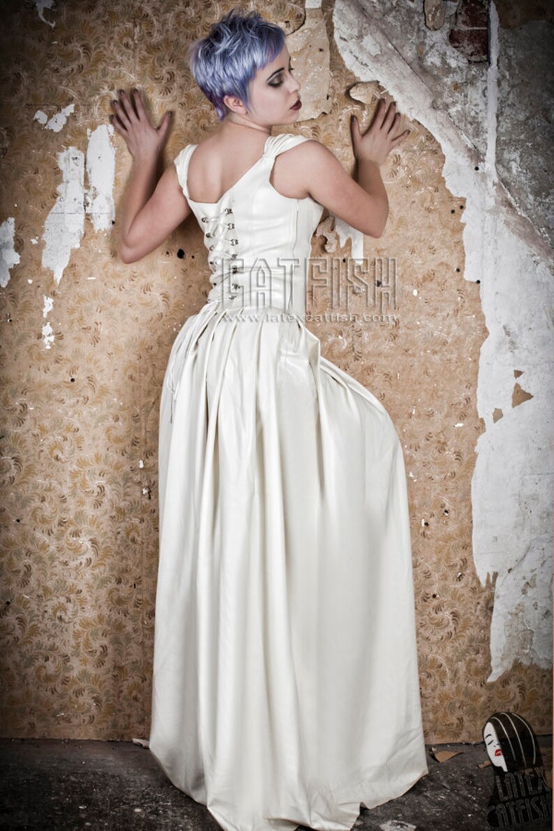 latex ball gown