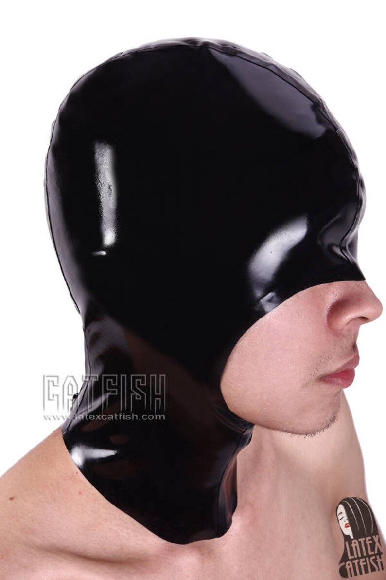 Half face Latex Hood Blindfold style Latex Costume Etsy