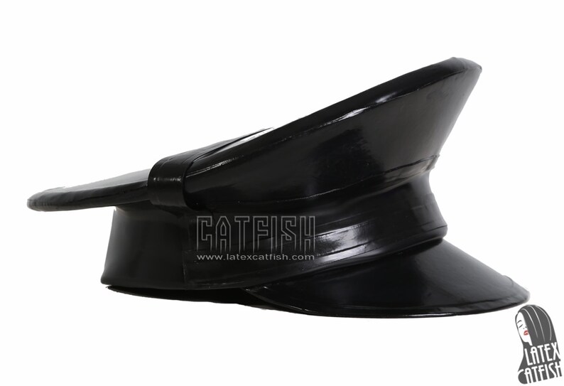 Black Rubber Latex Cap Single Color Cap Etsy