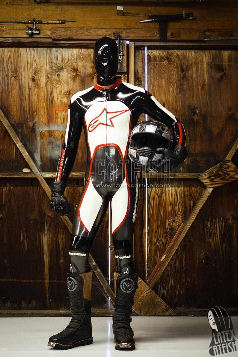 Man Rubber Latex Catsuit Available with Designs and Logos | Etsy