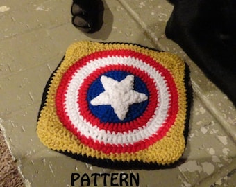 Captain America Shield Granny Square Pattern Instant Download PDF File