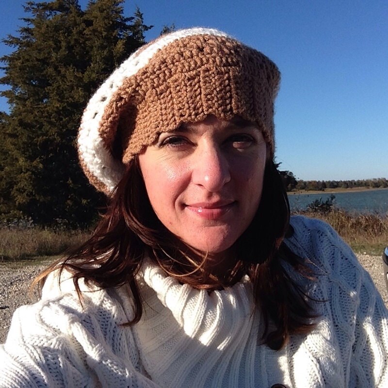 Crochet Slouch Hat With Stripes Instant Download PDF File Pattern - Etsy