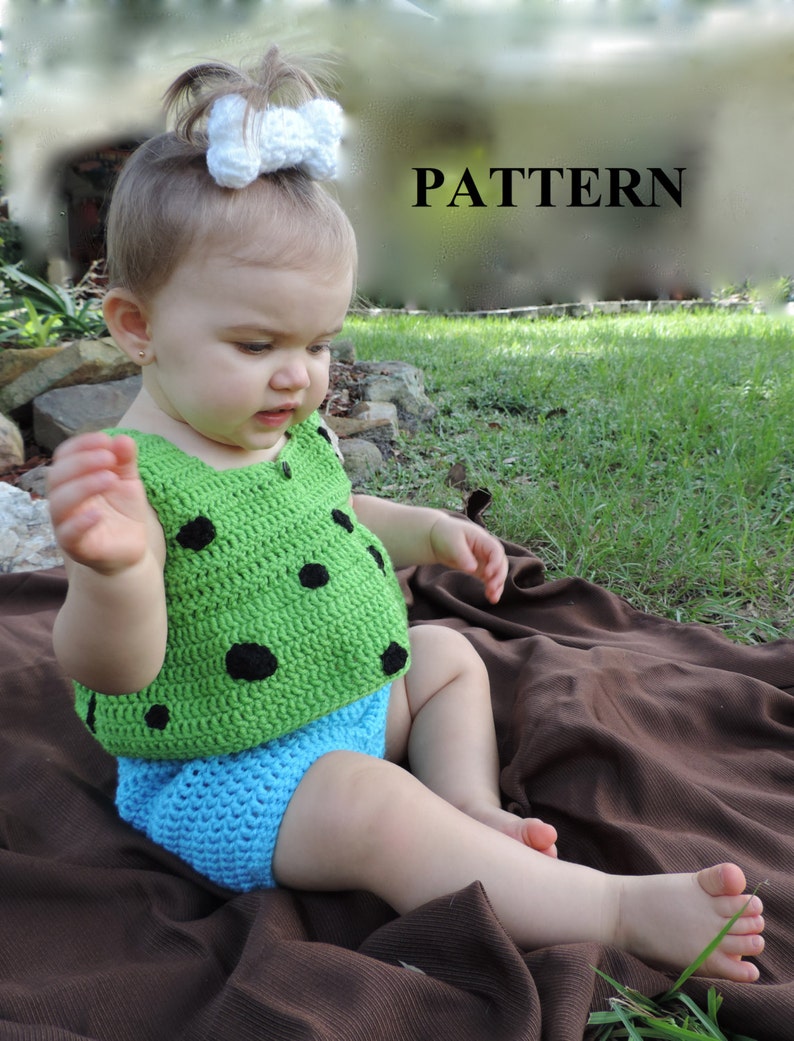 Pebbles Halloween Costume Size 12 to18 month Instant Download PDF Pattern image 1
