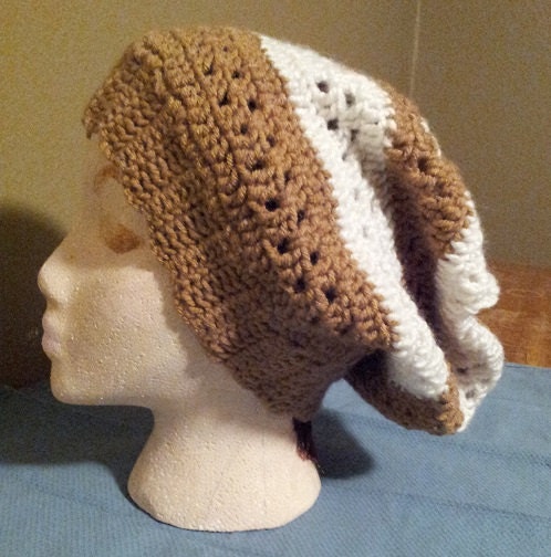 Crochet Slouch Hat With Stripes Instant Download PDF File Pattern - Etsy