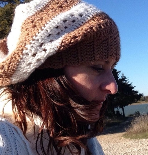Crochet Slouch Hat With Stripes Instant Download PDF File Pattern - Etsy