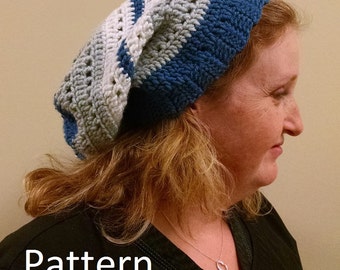 Sports Team Color Slouch Hat Instant Download PDF Pattern