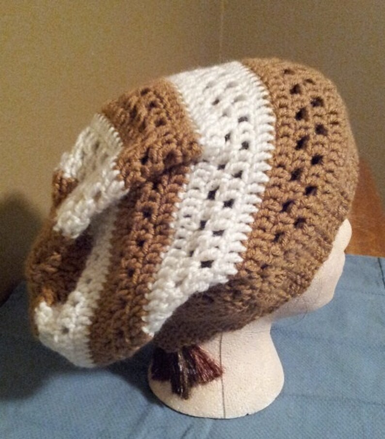 Crochet Slouch Hat With Stripes Instant Download PDF File Pattern - Etsy