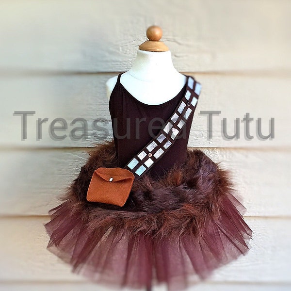 Girls Chewbacca Inspired Tutu, Top and Headband