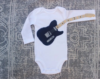 Black Fender Inspired Electric Guitar Bodysuit -