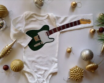 Christmas Green Guitar Bodysuit