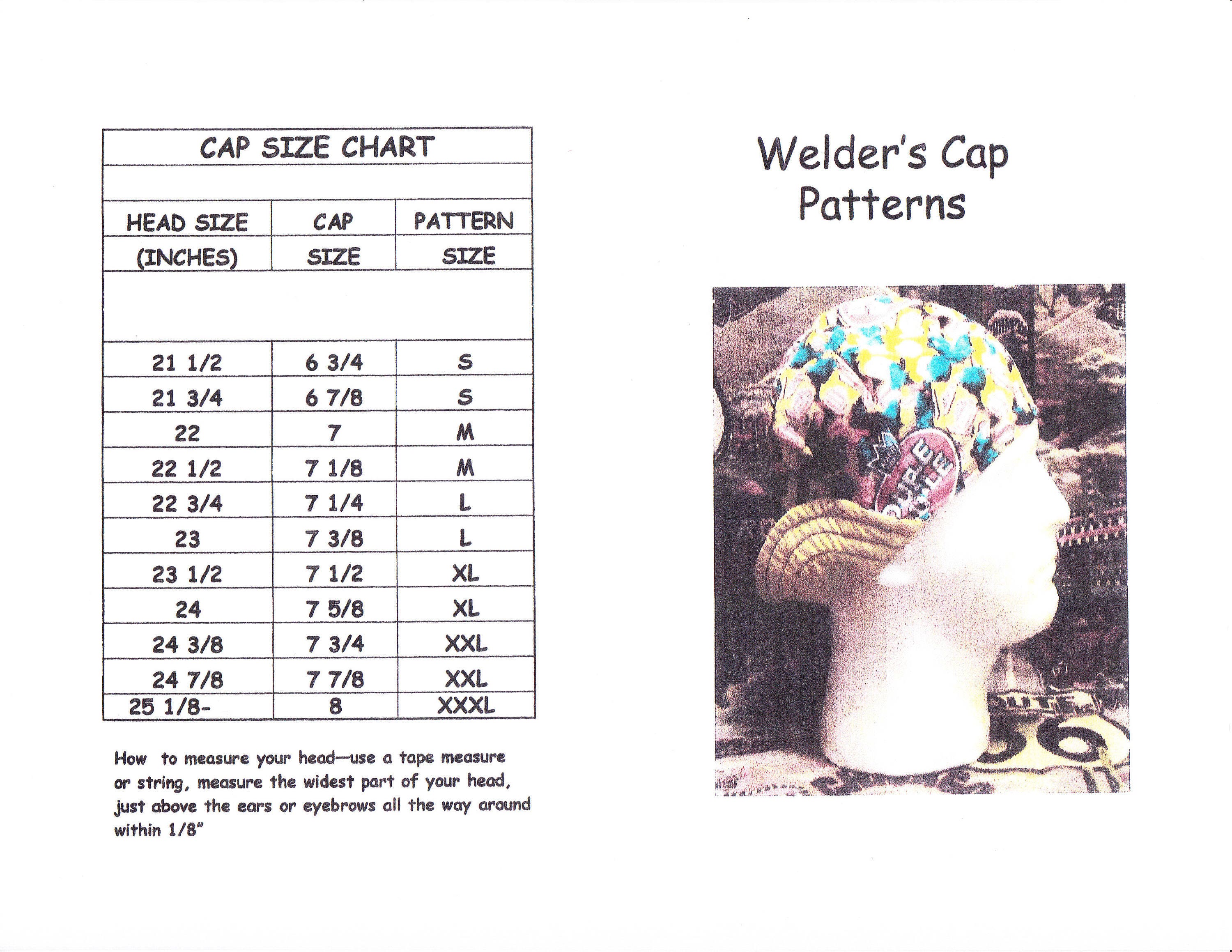 This is a set of patterns for a reversible 6 panel, short crown welder&apos...