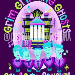 Grim Grinning Ghosts Print