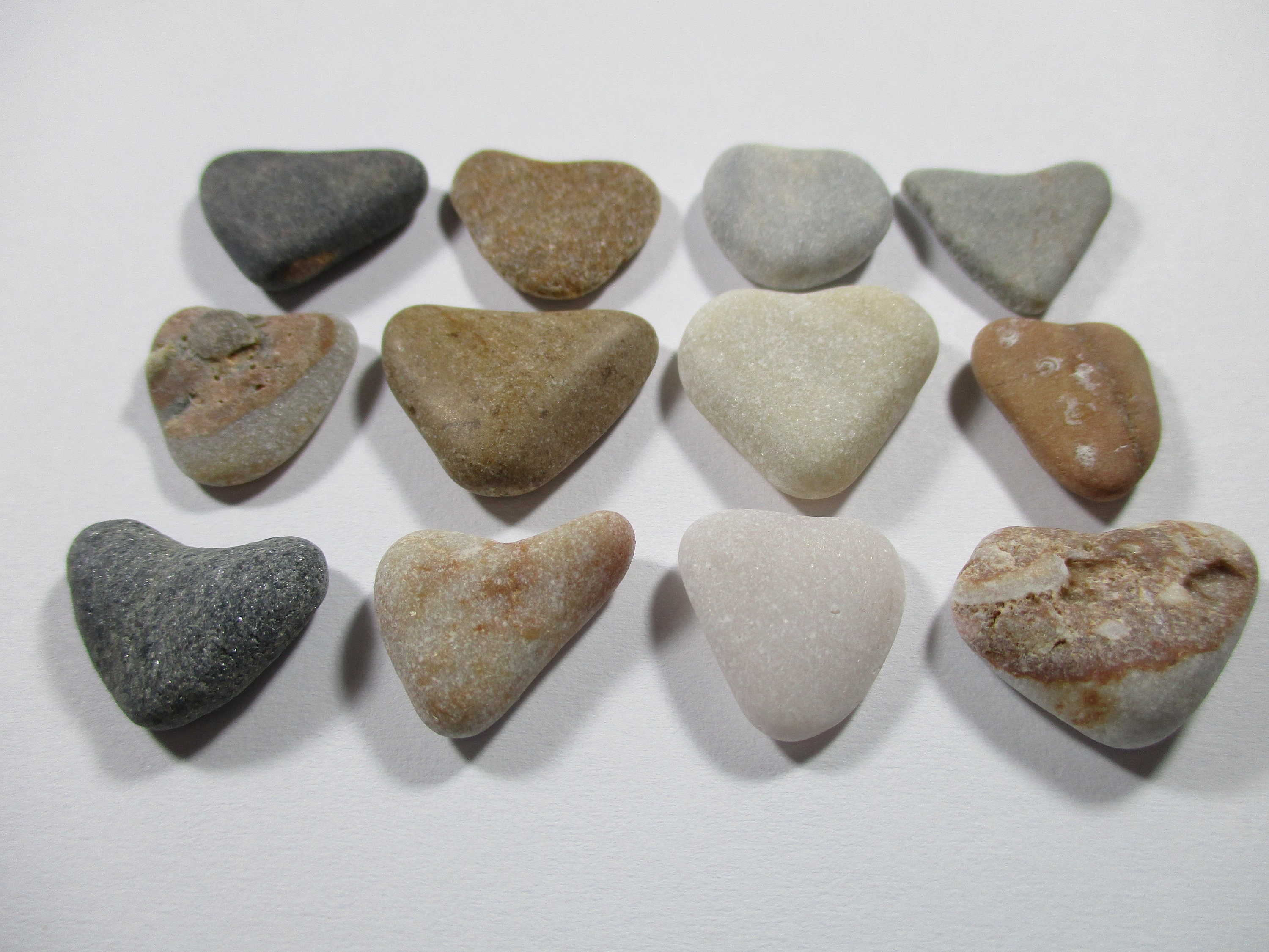 BEACH STONE Beads Grey HEARTS 12 Peb White Undrilled Black 2570 Tumbled Unaltered Natural Beige Brown Rock Surf Sea Art - Cream Etsy Real Jewelry