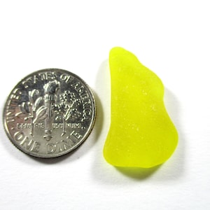 GENUINE SEA GLASS Rare Bright Yellow Real Surf Tumbled Unaltered Undrilled Natural Raw Greek Beach Seaglass Art Jewelry Pendant Bead  U 1924