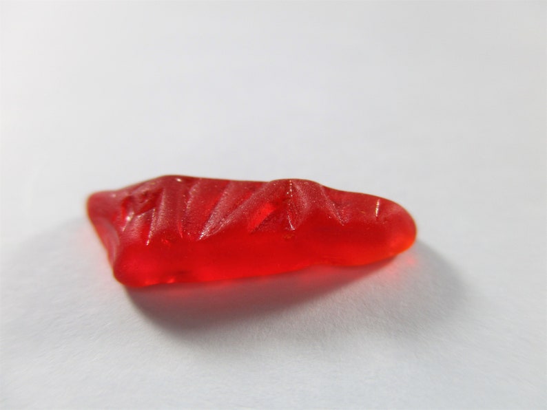 GENUINE SEA GLASS Bead Rare Red Amberina Real Surf Tumbled Etsy