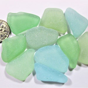 ECHTES SEEGLAS 10 flach hellblau grün Seerosen Echte Brandung Natur ungefärbt unverrillt Strand Seeglas Kunst Schmuck Perlen U 1534