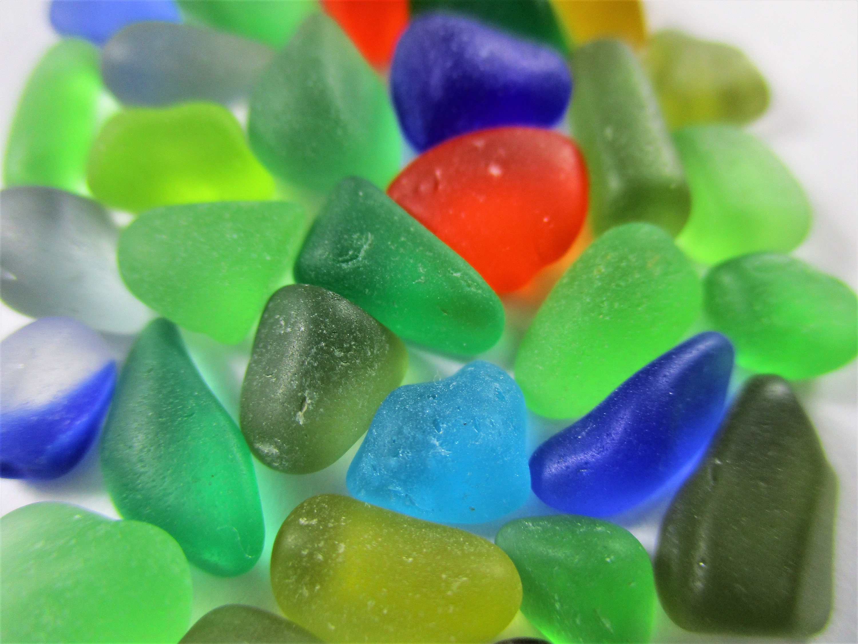 GENUINE SEA GLASS Flawless Gems 35 Small Tiny Orange Purple Etsy