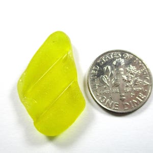 GENUINE SEA GLASS Rare Big Bright Yellow Real Surf Tumbled Unaltered Undrilled Natural Greek Beach Seaglass Art Jewelry Pendant Bead  U 1923