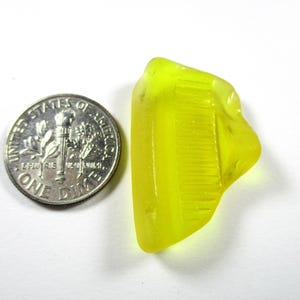 GENUINE SEA GLASS Rare Big Bright Yellow Real Surf Tumbled Unaltered Undrilled Natural Greek Beach Seaglass Art Jewelry Pendant Bead  U 1928
