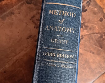 Un método de anatomía 1944 libro médico de tapa dura. ¡Muchas fotos!