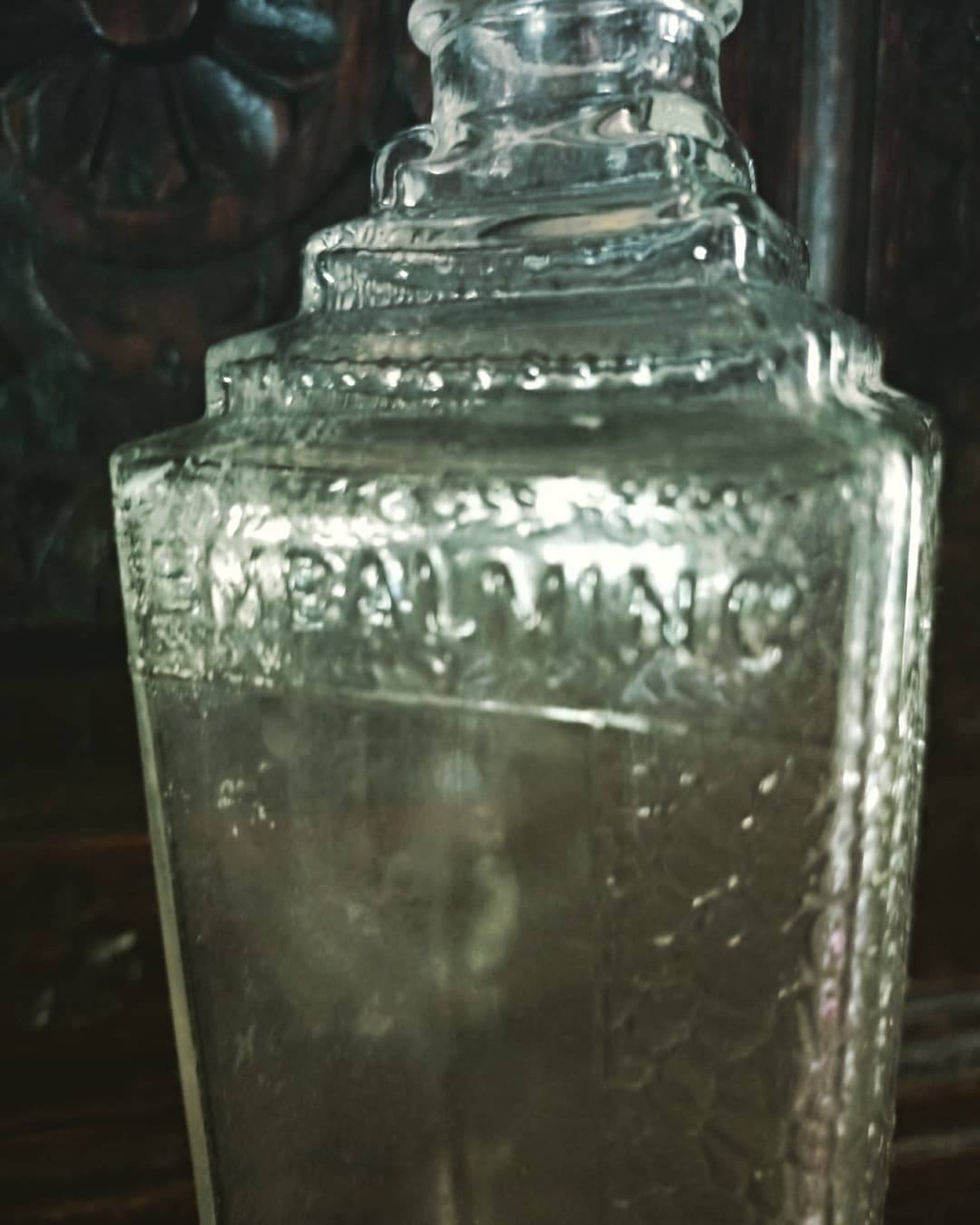 Heavily embossed 1933 Esco Embalming fluid bottle Etsy