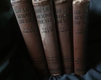 Antique 4 Volume set 'The Life Beyond the Veil ' hardcover spiritualism occult book RARE!