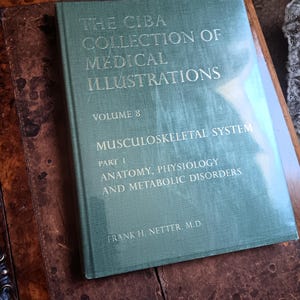The Ciba Collection of Medical Illustrations: Musculoskeletal System, Anatomy, Physiology and Metabolic Disorders hardcover medical book