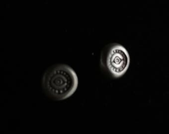 Sterling Silver Evil Eye stud earrings