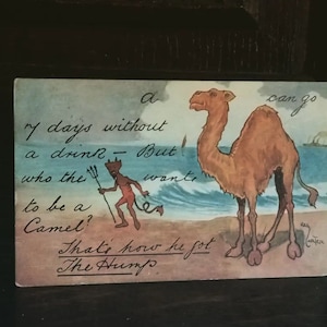 Antique early 1900's devil novelty postcard
