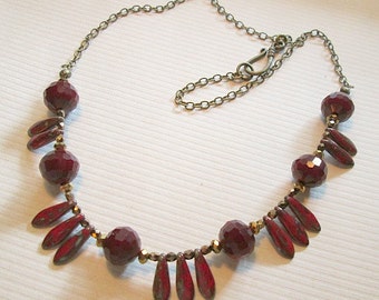 Blood Red Dagger necklace, Halloween necklace, Vampire, Halloween Necklace