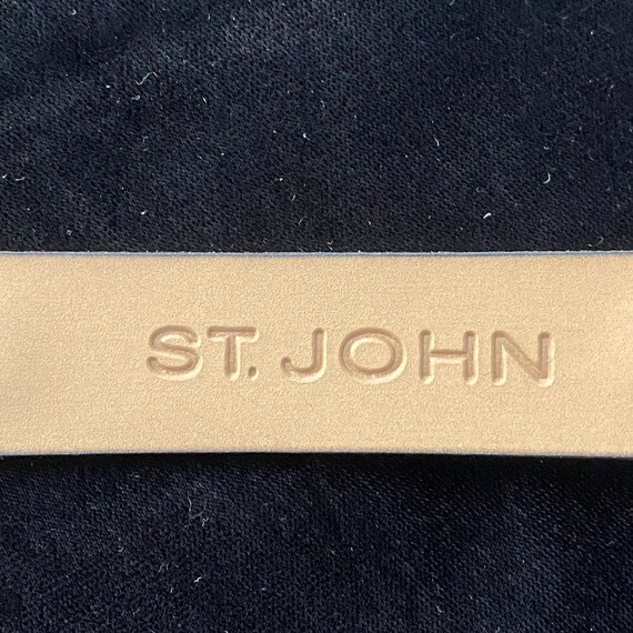 Black St. John Italian Leather Belt - image 9