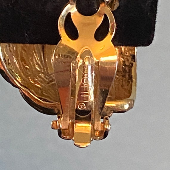 St. John Gold Clip Earrings - image 5