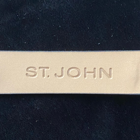 Black St. John Italian Leather Belt - image 3