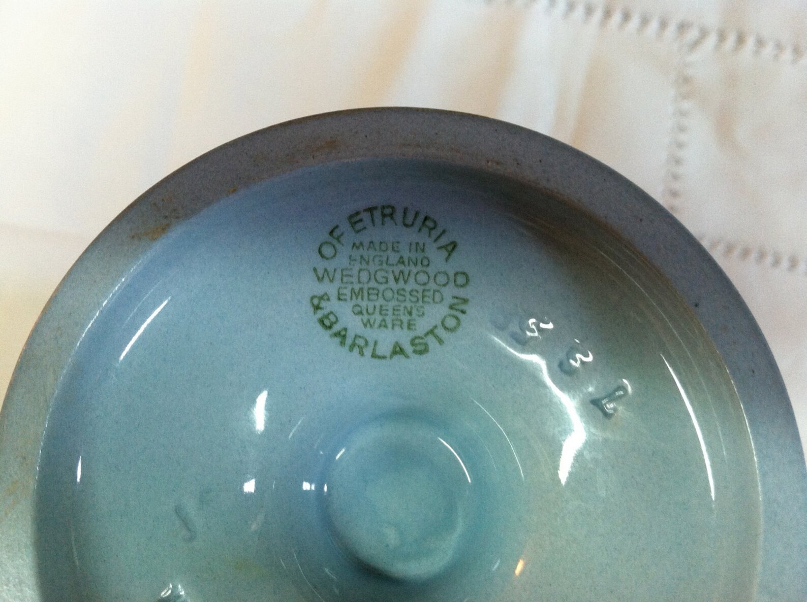 Blue Wedgwood Embossed Queensware Vase Etsy