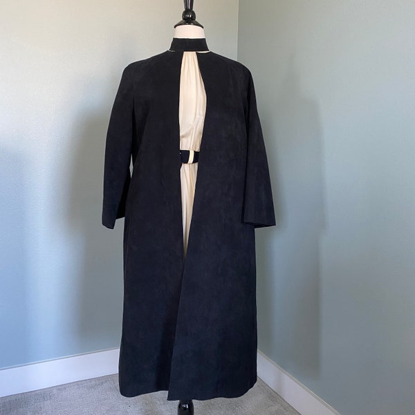 Fabulous Lillie Rubin Collection 700 Ultrasuede Coat and Silk Dress Combo