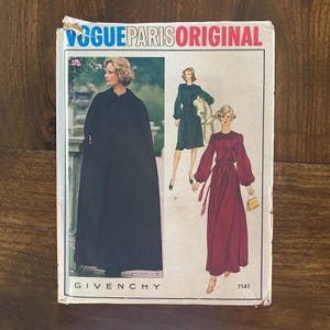 Vogue Paris Original GIVENCHY Pattern 1141 Uncut