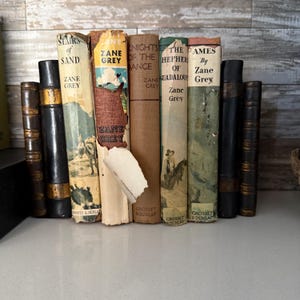 Set of 5 Zane Grey Western Fiction Books 1930s