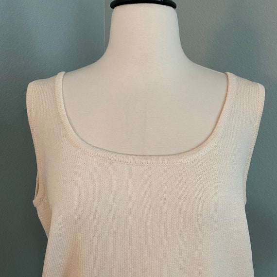 St. John Basics White Knit Tank - image 2