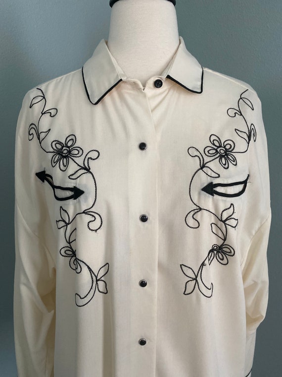 Vintage 1980s Roper brand Ladies Western Shirt - image 2