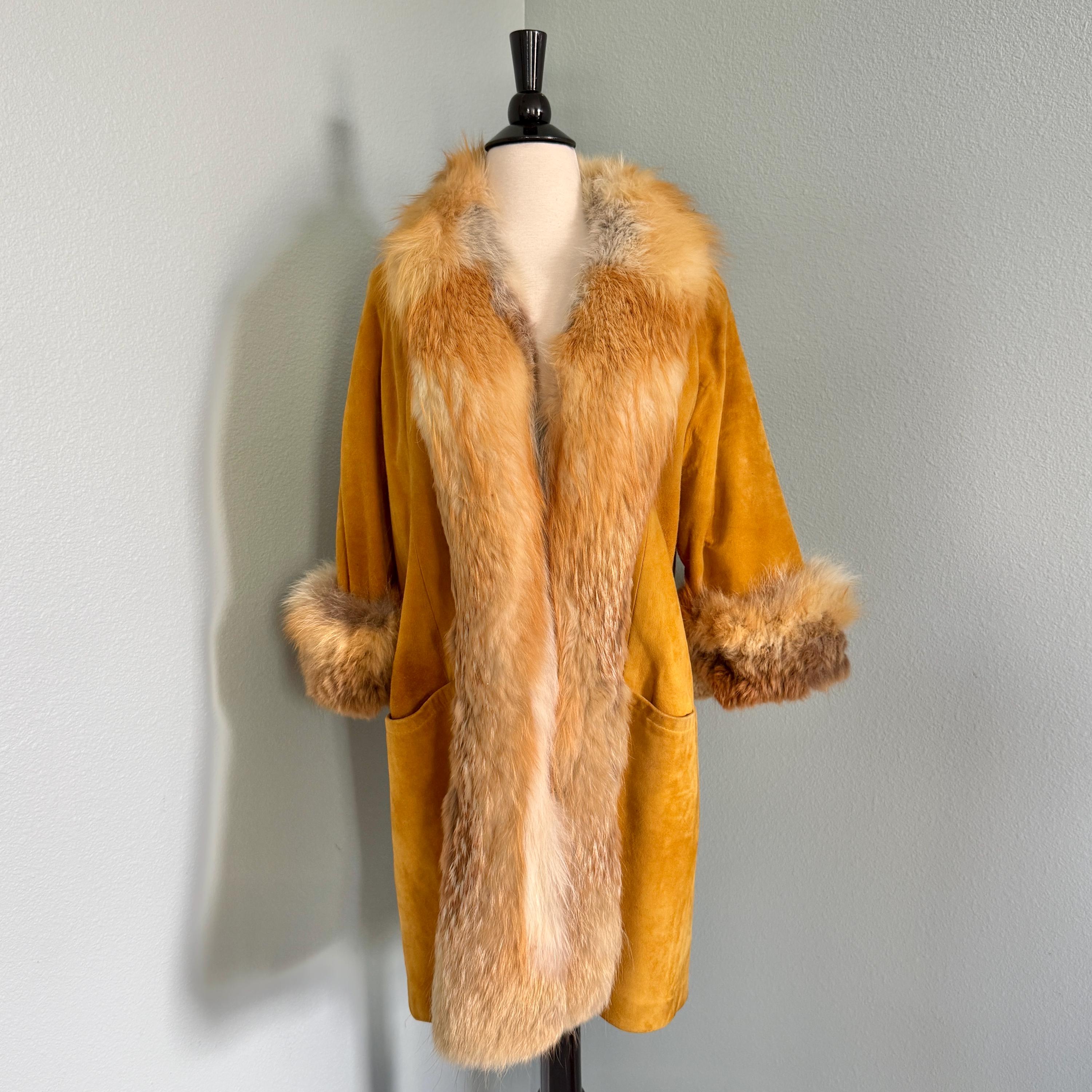 Vintage Fox Fur Coat - Etsy Canada