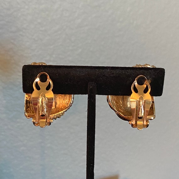 St. John Gold Clip Earrings - image 4