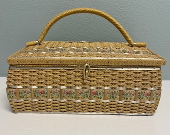 Dritz Sewing Basket (Large) filled with Notions and Supplies